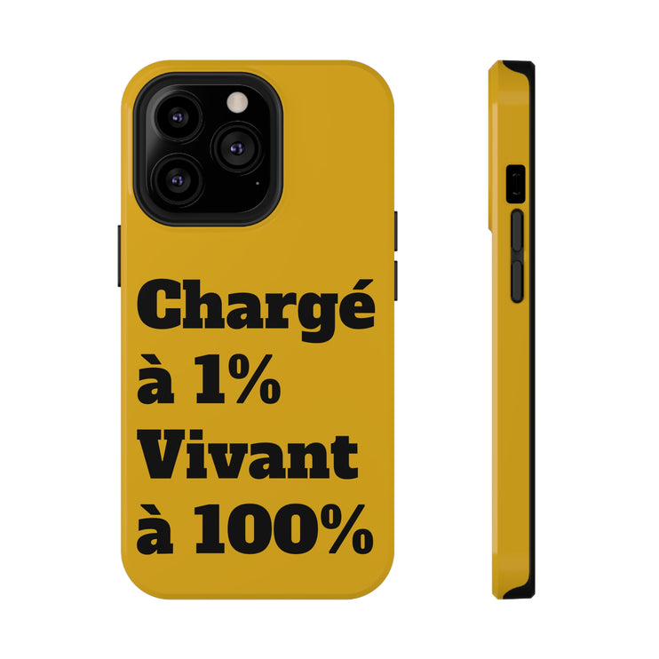 Coque pour iPhone - Samsung "Chargé à 1%, Vivant à 100%"